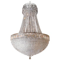 French Empire Style Crystal Chandelier, Large in Scale