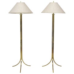 Stehlampen aus Messing von Lang-Levin