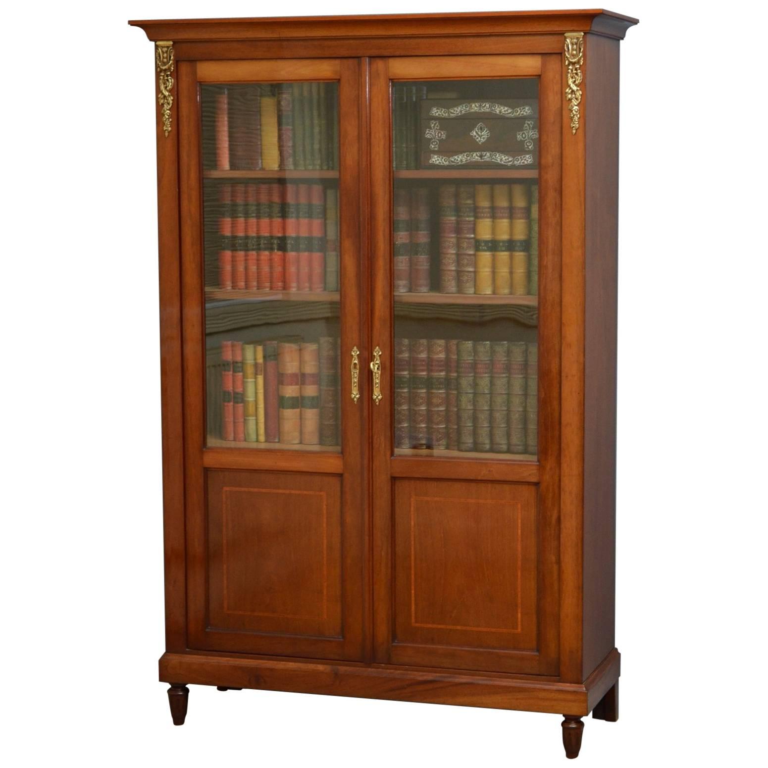 Victorian Period Mahogany Glazed Bookcase