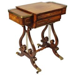 Fine Regency Rosewood Games or Work Table