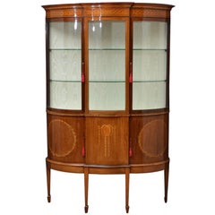 Edwardian Mahogany and Inlaid Display Cabinet
