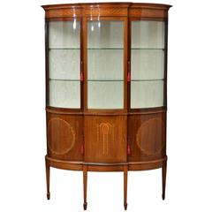Edwardian Mahogany and Inlaid Display Cabinet 3