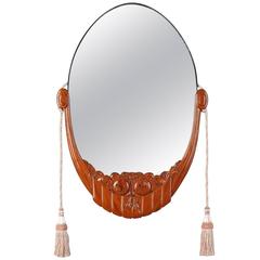 Art Deco Glass Mirror Attributed to Maurice Dufrêne 1