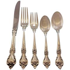 Delacourt by Lunt Sterling Silver Flatware Set for Eight Service 46 Pieces 11