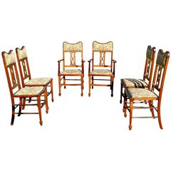 Beautiful Set of Six Edwardian Dining Chairs