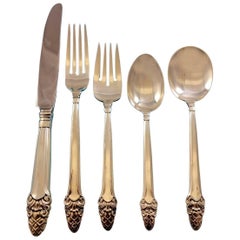 Sovereign Old by Gorham Set di posate in argento Sterling 12 Servizio 65 Pezzi Ghiandaia