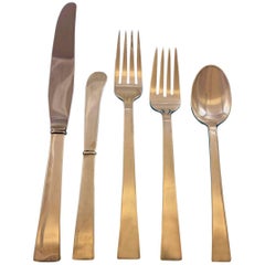 Continental by International Sterling Silver Flatware Set 8 Service, Plain Style