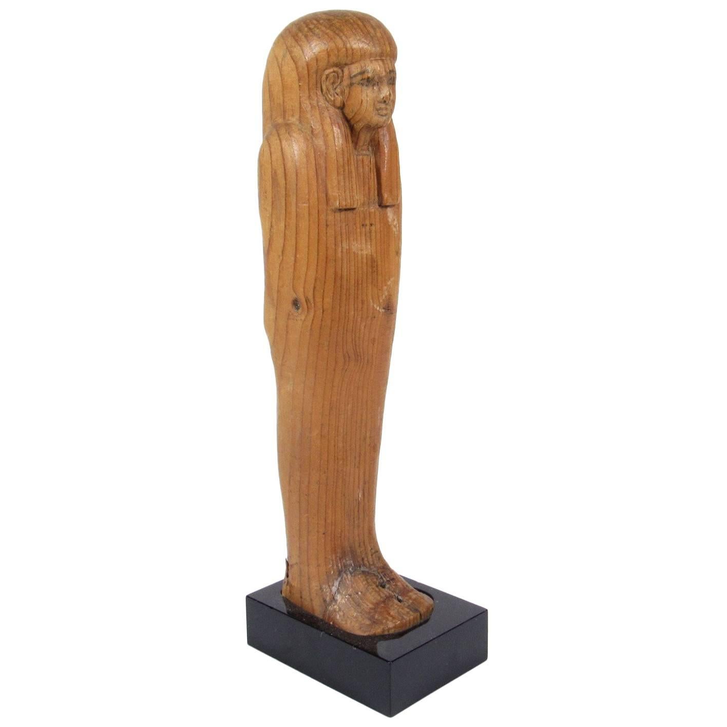 Ancient Egyptian Carved Wood Ushabti Figure