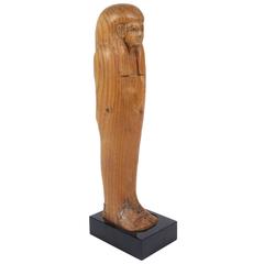 Ancient Egyptian Carved Wood Ushabti Figure