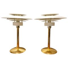 Pair of White Table Lamps, Model 2687, Light Studio by Horn