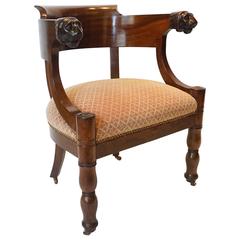 Empire Mahogany Fauteuil De Bureau, France, circa 1810 12
