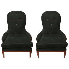 Pair of Lucien Rollin Lounge Chairs by the William Switzer Showroom