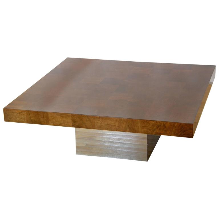 Milo Baughman Square Coffee Table At 1stdibs