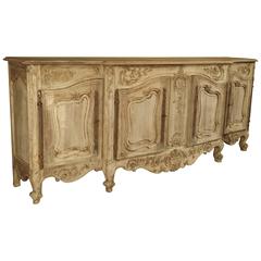 Large Antique French Enfilade in Stripped Walnut