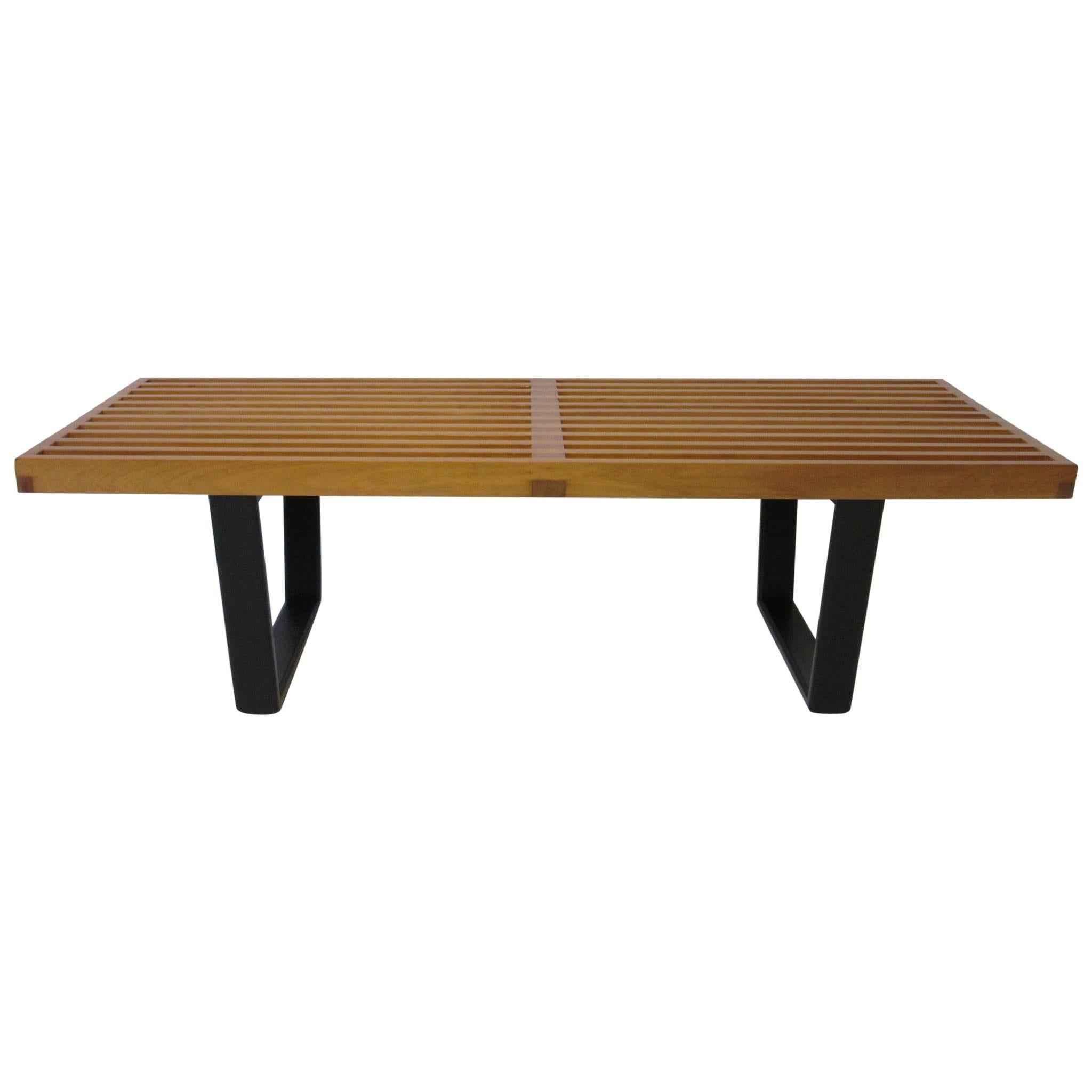 Very Early Production George Nelson Small Bench or Coffee Table