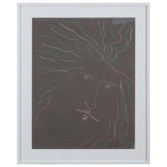 Pastel on Paper Attributed to Jean Cocteau 9