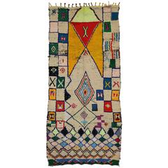 Boho Chic Vintage Berber Moroccan Runner with Modern Tribal Design