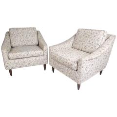 Mid-Century Modern Upholstered Lounge Chairs 5