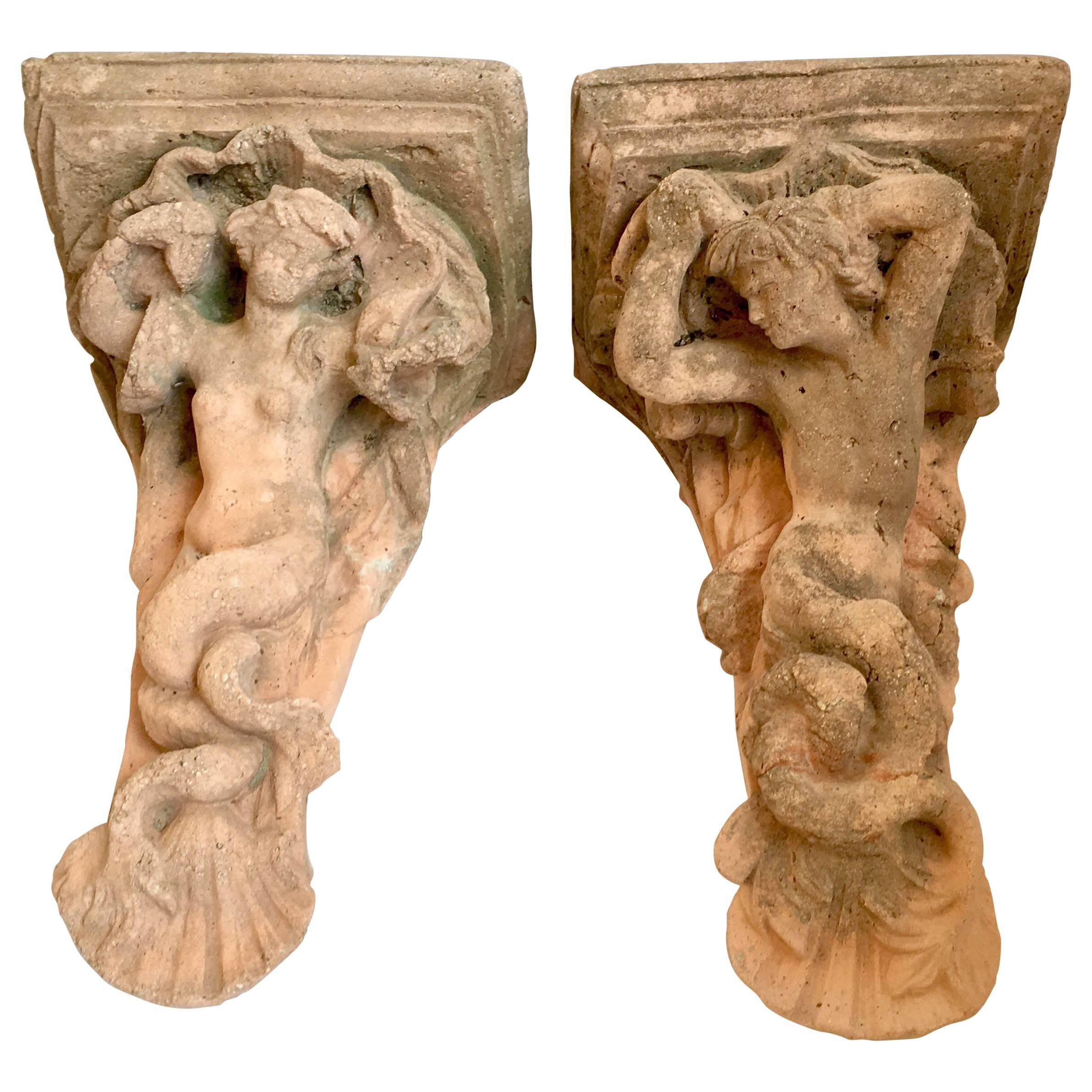 Pair of Large Architectural Corbel Wall Mount Brackets