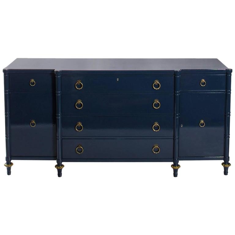 Blue Lacquered Dresser at 1stDibs blue lacquer dresser, navy lacquer