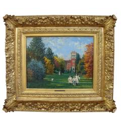 Beautiful Estate Framed Original 19th Century Hungarian Grof Erdodi Painting