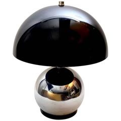Chrome Ball Lamp with Grey Lucite Shade 11