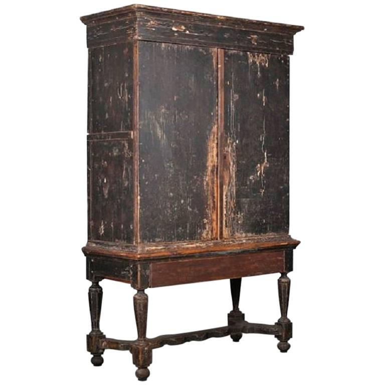 18th Century Swedish Cabinet with Japonism Painted
