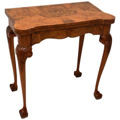 Antique Burr Walnut Card Table