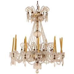 Retro Chandelier in Baccarat Crystal, Made by Renzo Vaglica in Firenze, Italy