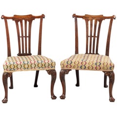 Pair of George II Period Mahogany Side Chairs