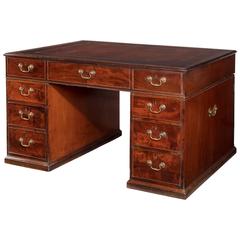 George III Period Mahogany Library Desk 8