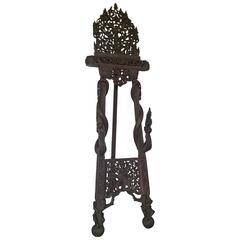 19th Century Indian Carved Teak Easel