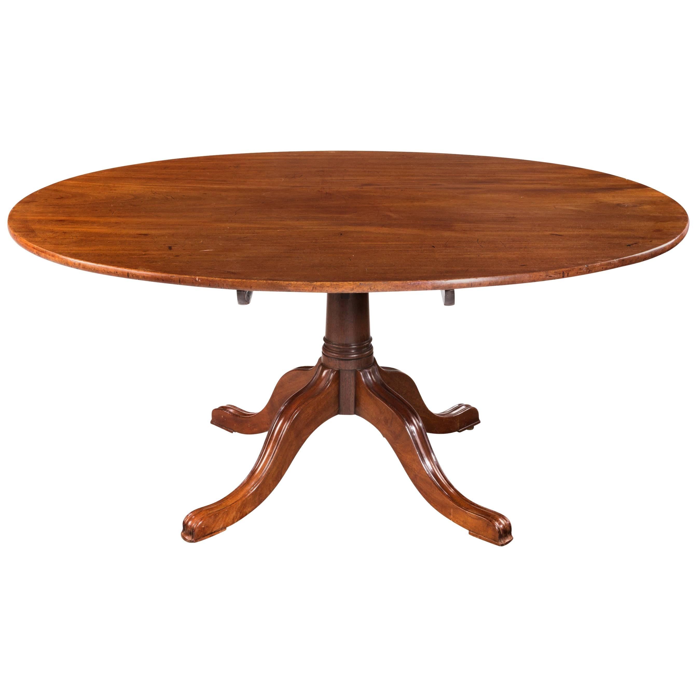 George III Period Oval Mahogany Dining Table