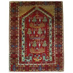 Antique Anatolian Kirsehir Village Prayer Rug of Traditional Design, circa 1900