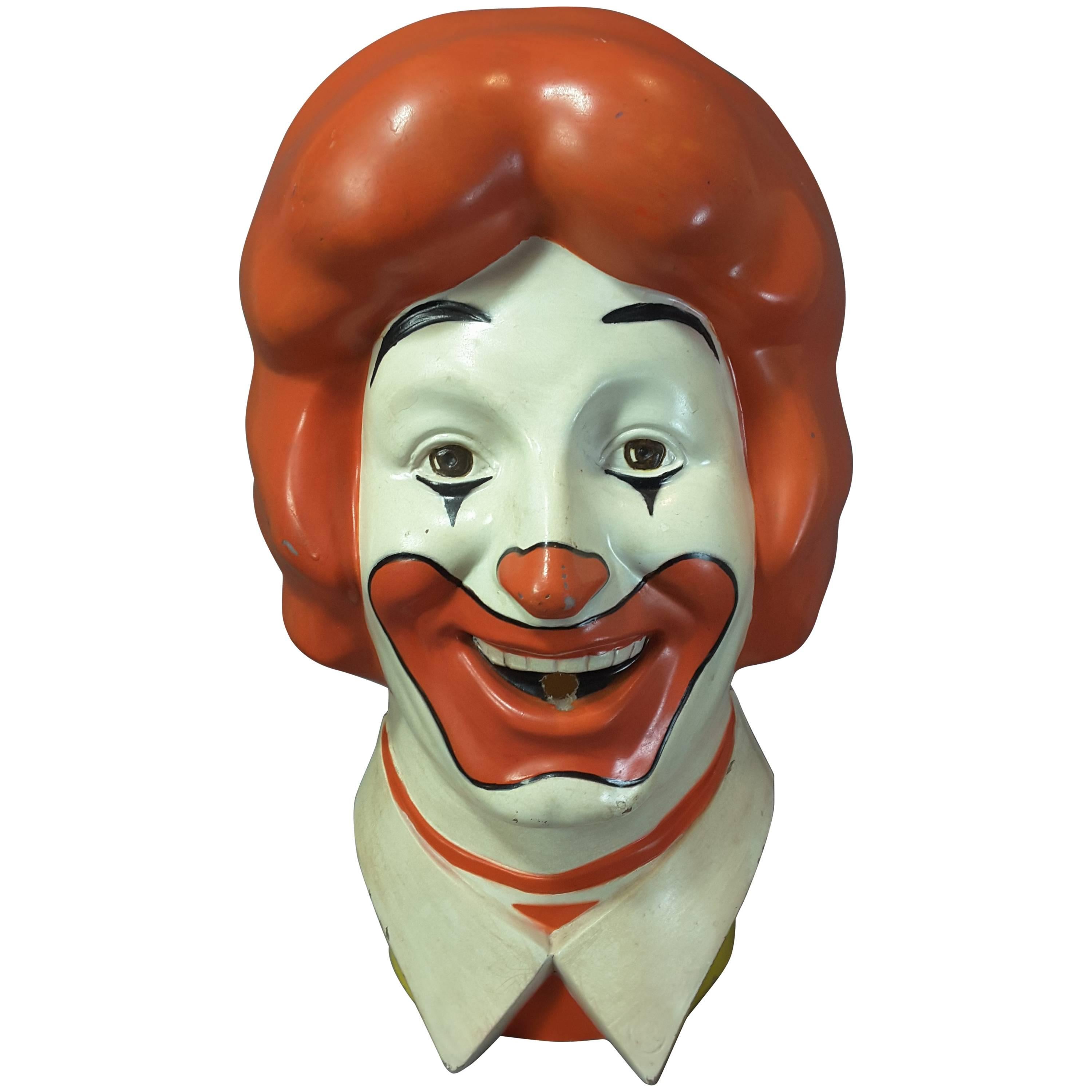 World's Most Famous Clown "Ronald" 1977 Licensed McDonald's Balloon Tank Head