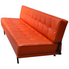 Orange Three-Seat or Daybed 'Constanza' by Johannes Spalt for Wittmann