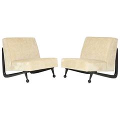 Pair of Slipper Chairs Attributed to Paul Lazslo