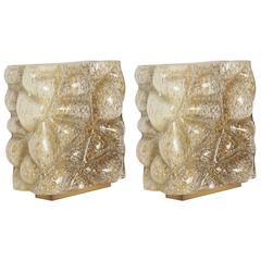 Amber Murano Glass Bulbous Sconces 9