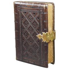 Antique 19th Century Tooled Leather Bible Book Gilt Clasp Victorian Gothic 5