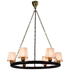 Scandinavian Modern Chandelier by Hans Bergström for Ateljé Lyktan 6