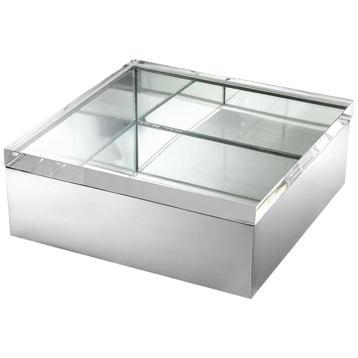 Clear Box in Nickel Finish and Clear Glass