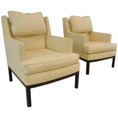 Pair of Mid-Century Modern Armchairs with Rosewood Frame by Dunbar