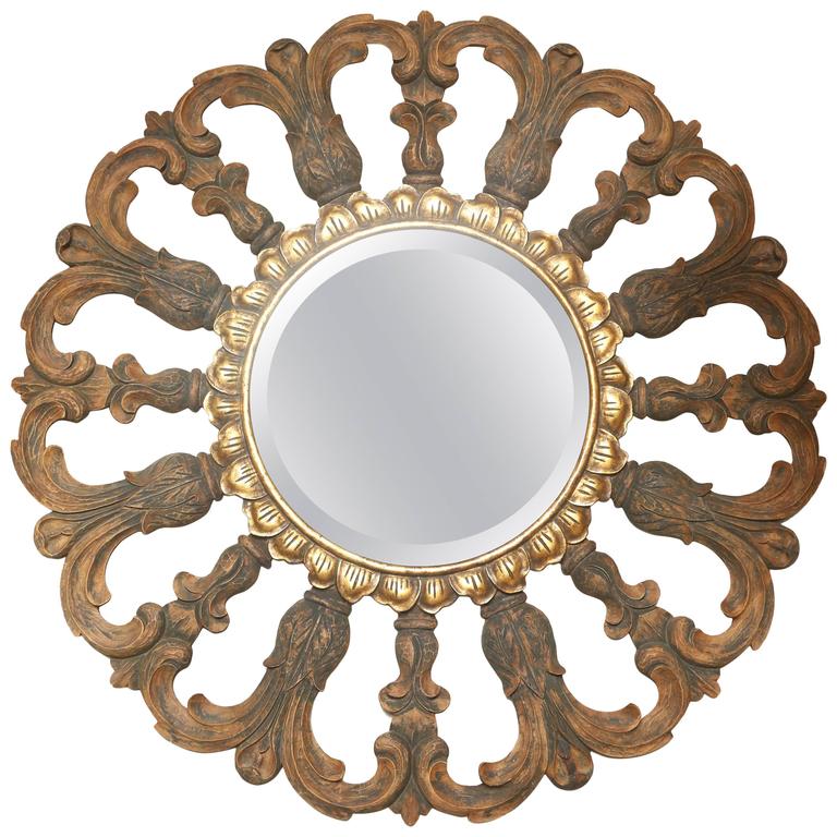 Vintage Round Mirror By Harrison And Gil For At 1stdibs Vintage Round Mirror By Harrison Gil For