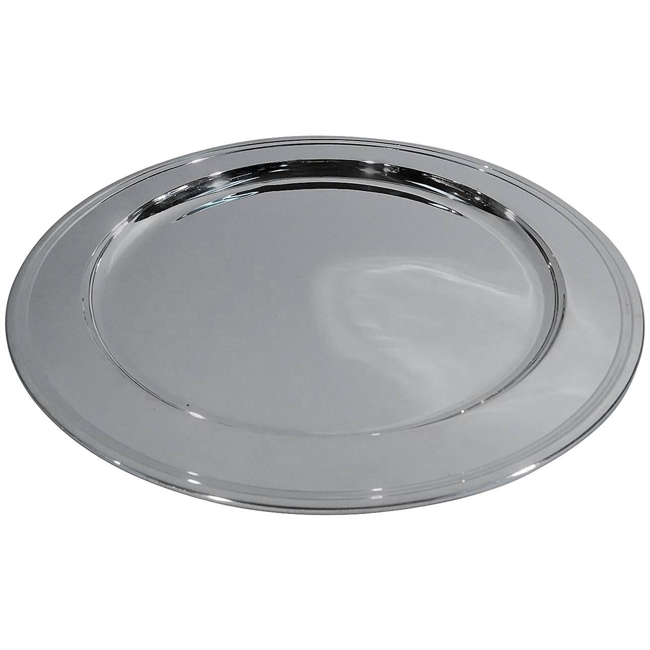 Tiffany Deep and Circular Sterling Silver Serving Tray