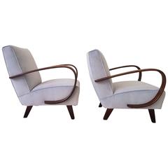 Pair of Jindrich Halabala Lounge Chairs, 1930