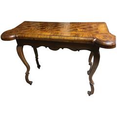 Signed 18th Century German Parquetry Game Table Superb Craftsmanship
