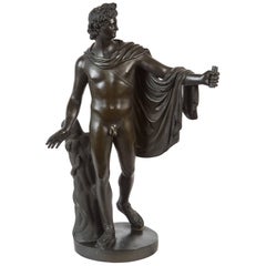 Late 19th Century French Bronze Sculpture of Apollo Belvedere