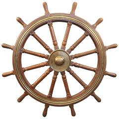12-Spoke Varnished Ship's Wheel 7
