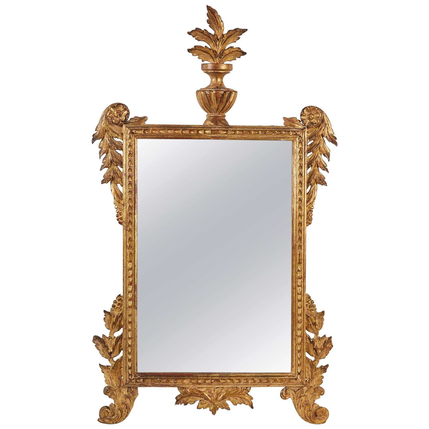 18th Century Carved French Regency Gilt Mirror