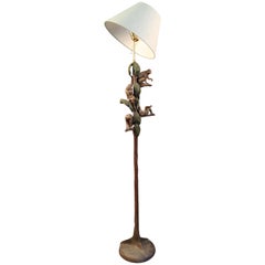Antique Tropical Monkey Lamp by Huebble